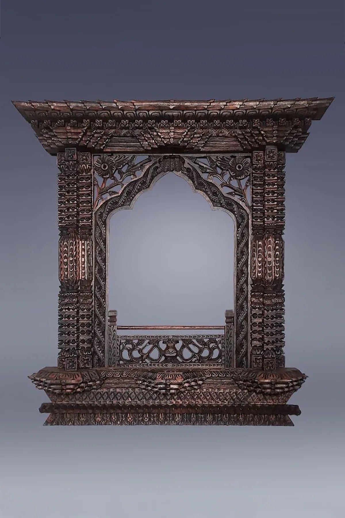 Handmade Wooden Photo Frame, Traditional Newari Handcrafted frame - Vajracrafts