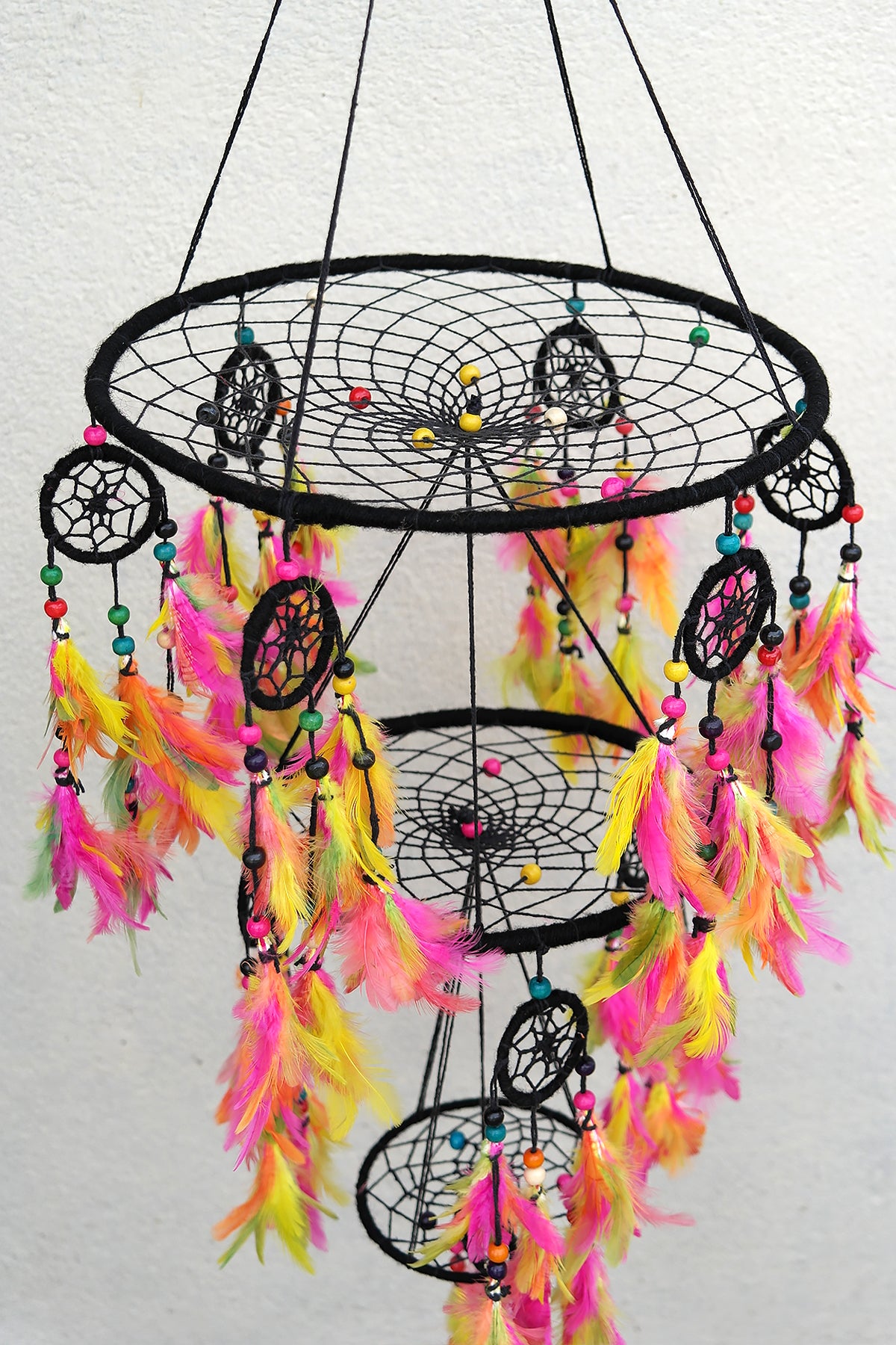 Black Large Handmade Dream Catcher | Vajracrafts