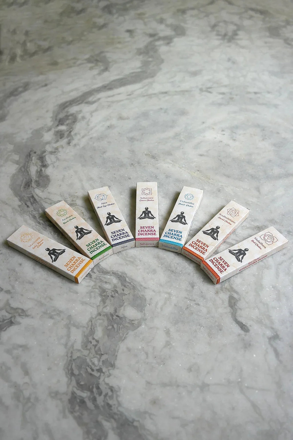 Set of 7 Tibetan Seven Chakra Incense Sticks collection - Vajracrafts