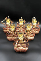 Green Tara, Manjushri, Chenrezig, Vajrasattva, Amitabha and White Tara, Set of 6 Sculptures - Vajracrafts