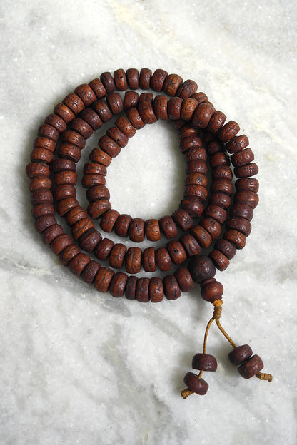 12 mm Dark Flat Bodhiseed 108 Beads Meditation Prayer Mala