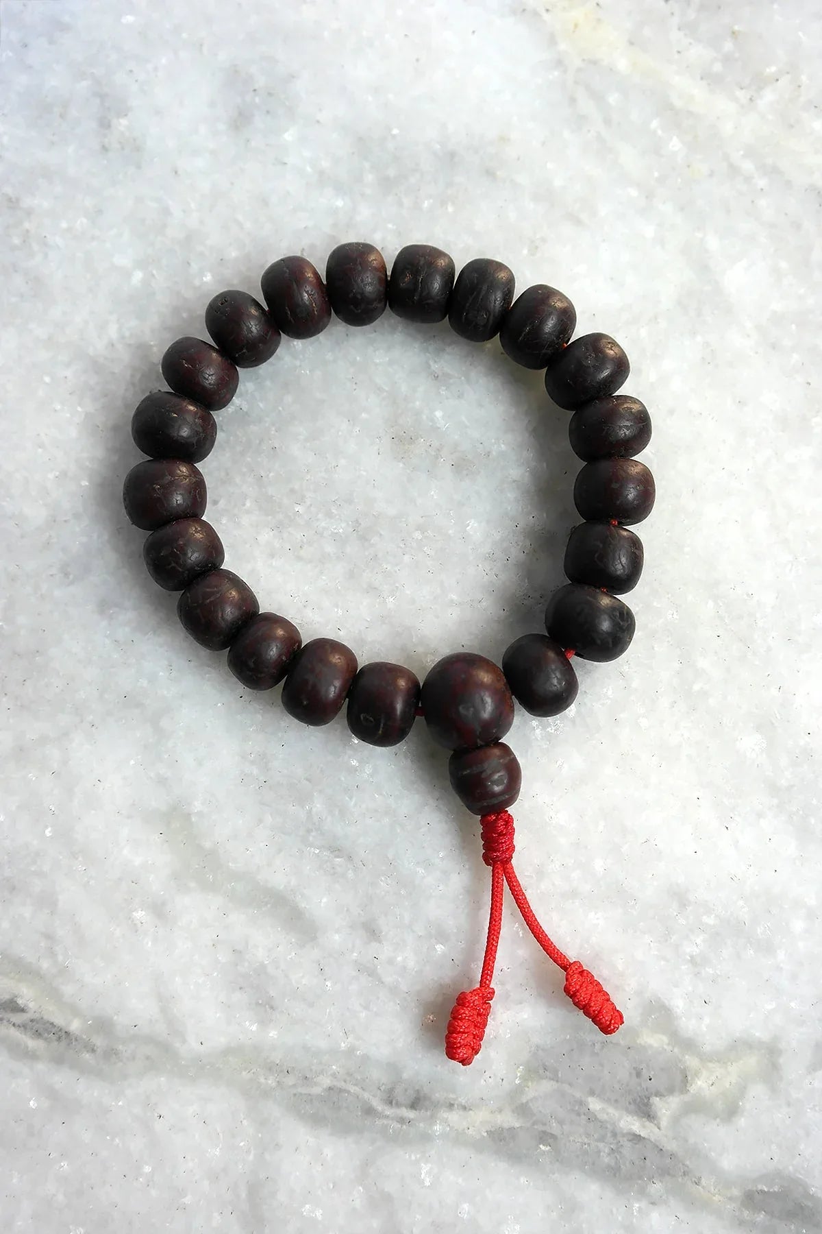 Dark Bodhi Seed Wrist Mala, 12mm - Your Journey to Mindful Fulfillment - Vajracrafts