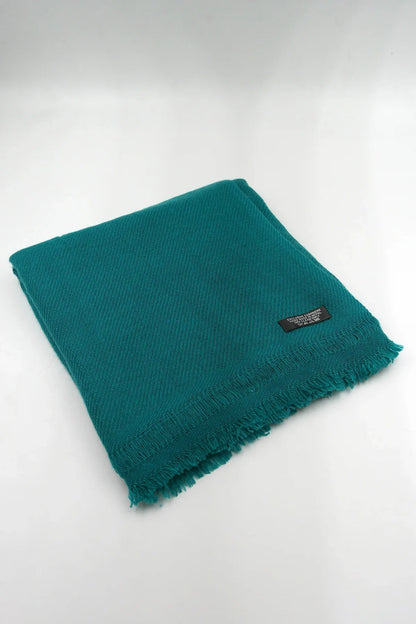 Teal Color Pure Pashmina Shawls for Women - Vajracrafts