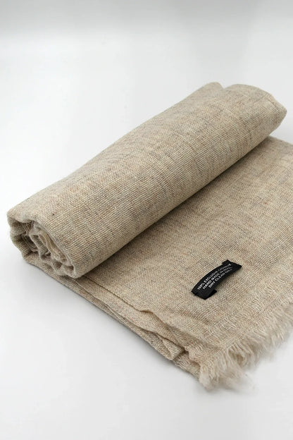 Plain Light Grey Pashmina Shawl For Women - Vajracrafts