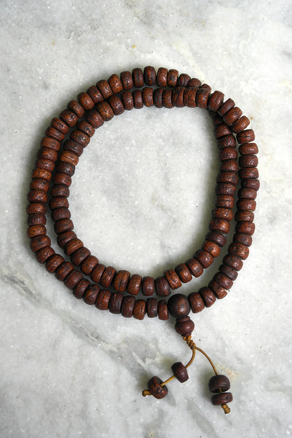 12 mm Dark Flat Bodhiseed 108 Beads Meditation Prayer Mala