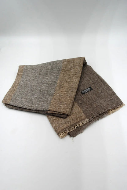 Beige and Grey color Pashmina Shawls for Women - Vajracrafts