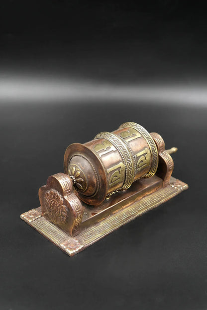 Om Mani Padme Hum Prayer Wheel with wall mount | Made in Nepal - Vajracrafts
