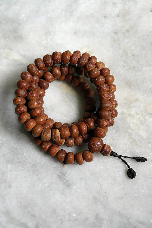Nepalese Natural Buddha Chitta/Bodhi Beads Prayer Mala, 11mm