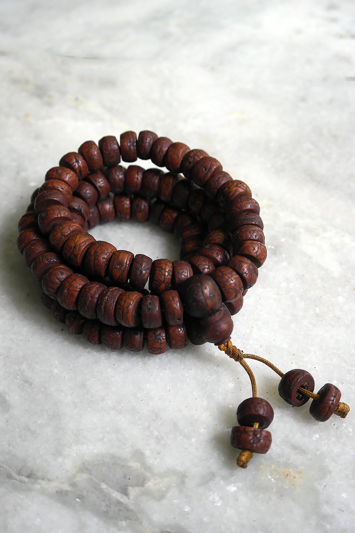 12 mm Dark Flat Bodhiseed 108 Beads Meditation Prayer Mala