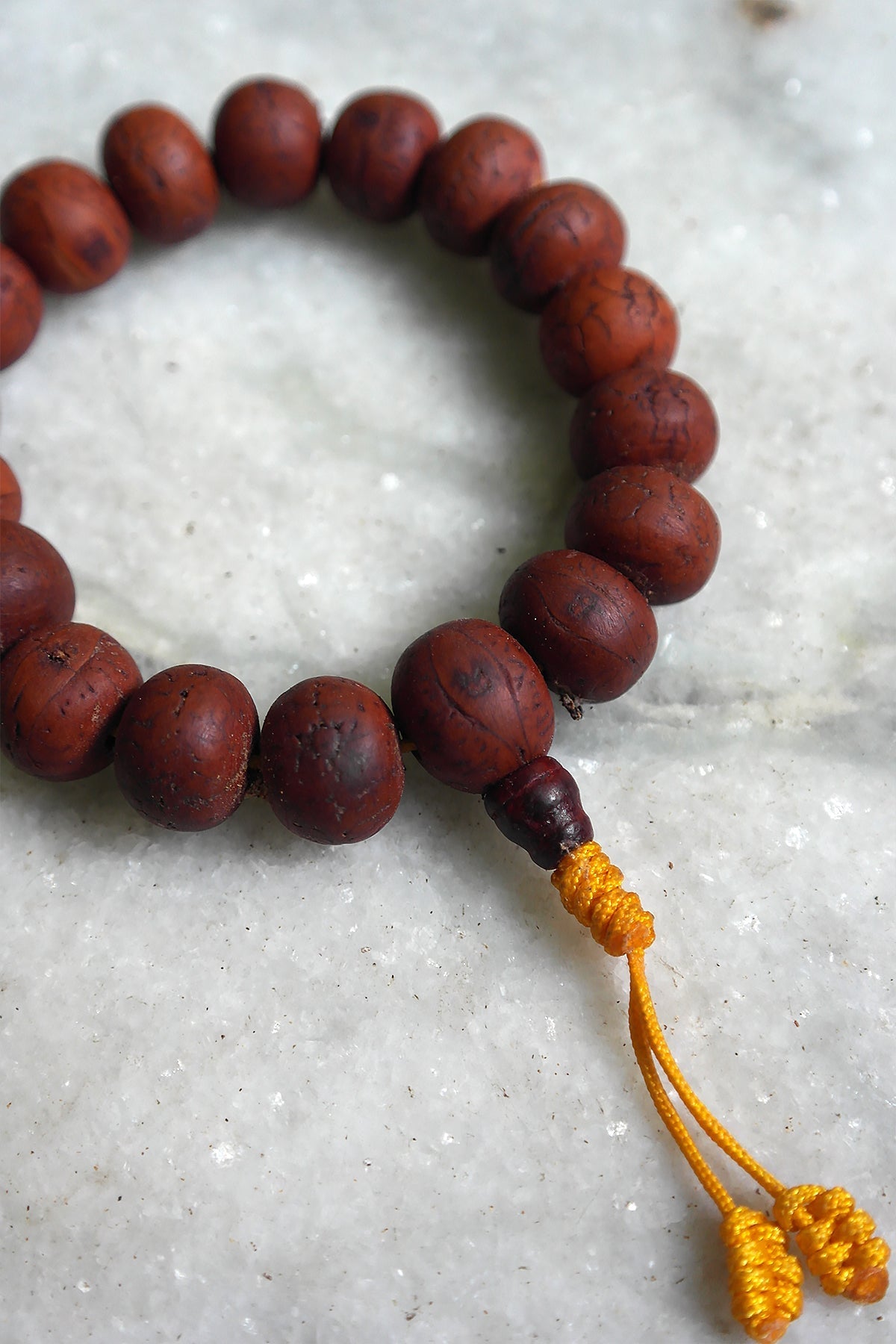 12mm Phoenix Eye Nepalese Bodhi Seed Mala, Buddha Chita Bracelet