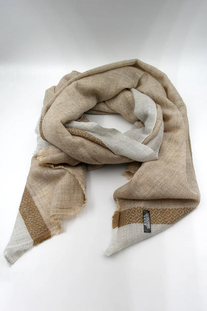 Dobby Tape Border in Pashmina Shawl - Vajracrafts