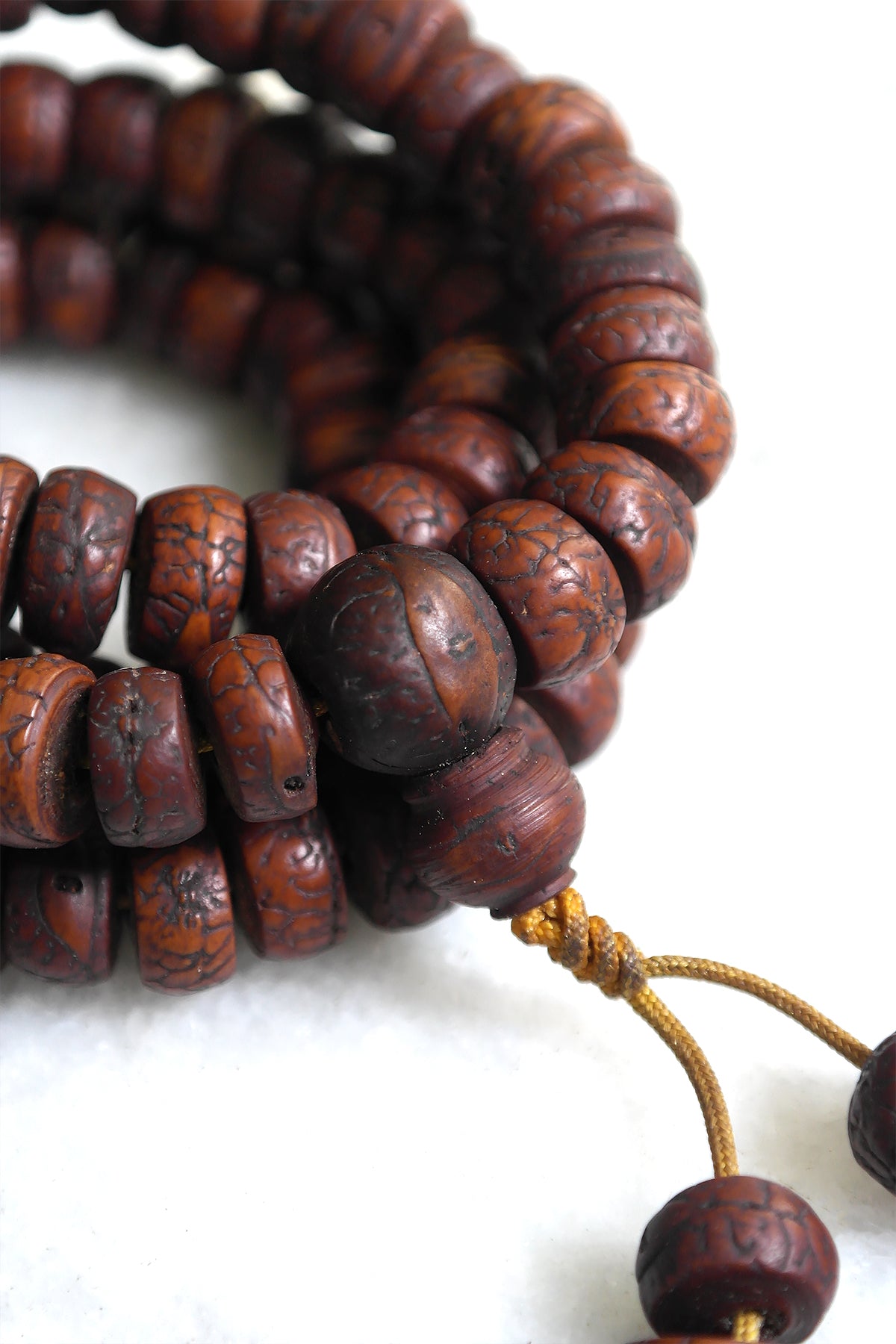 12 mm Dark Flat Bodhiseed 108 Beads Meditation Prayer Mala