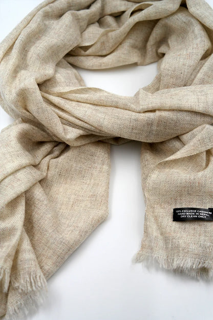 Plain Light Grey Pashmina Shawl For Women - Vajracrafts