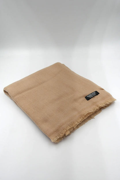 Tan Beige Color Pashmina Shawl - Vajracrafts