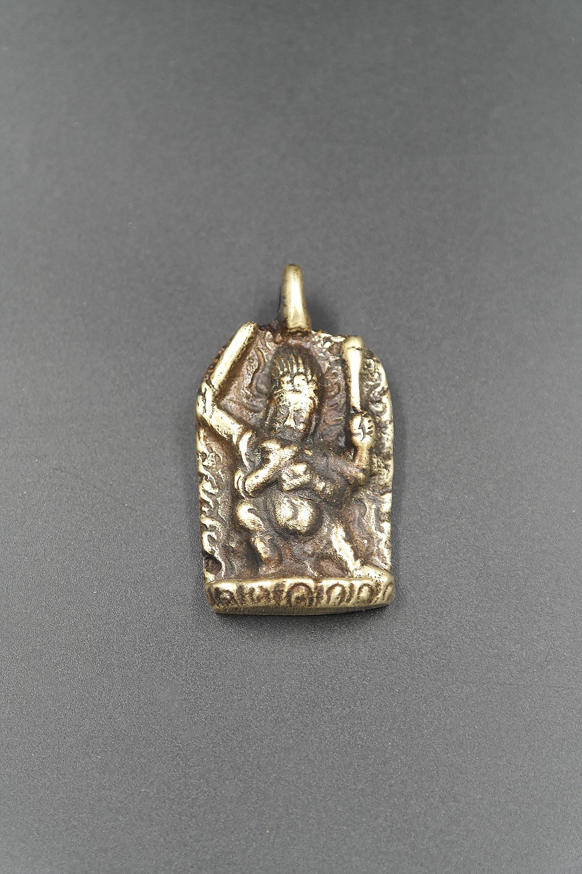 Khadga Pani Mahakala Brass Pendant | Wrathful Protector Deity of Vajrayana
