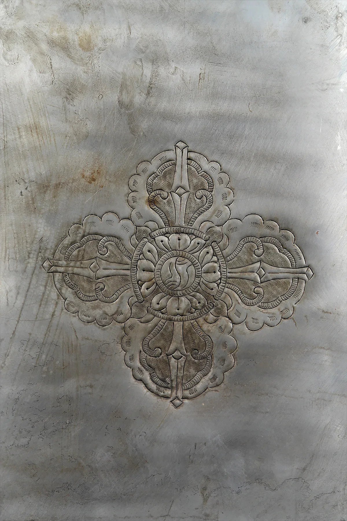 Hand Hammered Zambala wall hanging, A spell to attract good luck and wealth - Vajracrafts