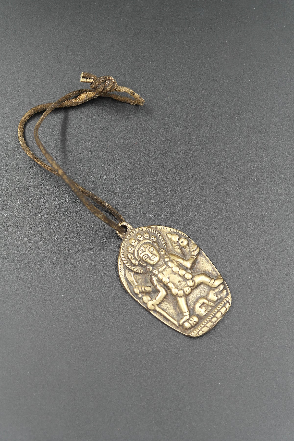 Solid Brass Maha Kali Pendant Necklace
