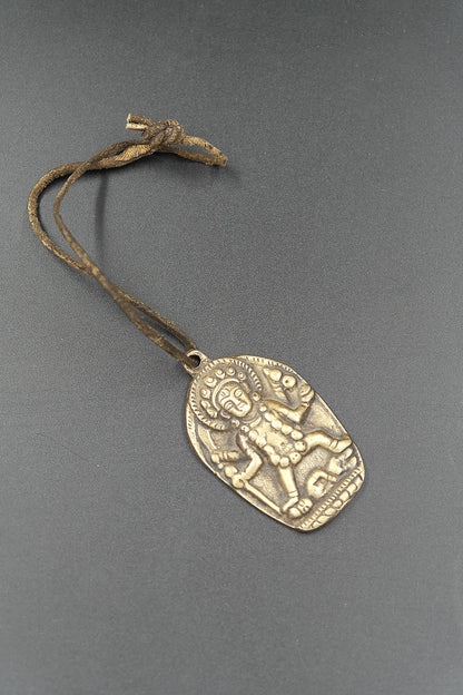 Solid Brass Maha Kali Pendant Necklace