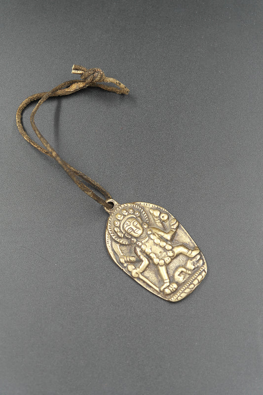 Solid Brass Maha Kali Pendant Necklace