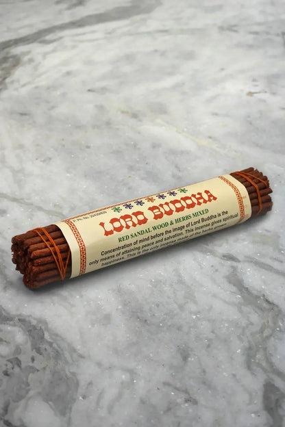 Lord Buddha Red Sandalwood and Herbs mixed Incense - Vajracrafts