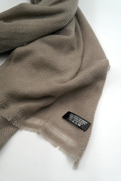 Adobe Brown Pure Pashmina Shawls for Women - Vajracrafts