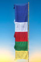 Vertical Prayer Flags - Multi colors and Tibetan Deities printed - Vajracrafts