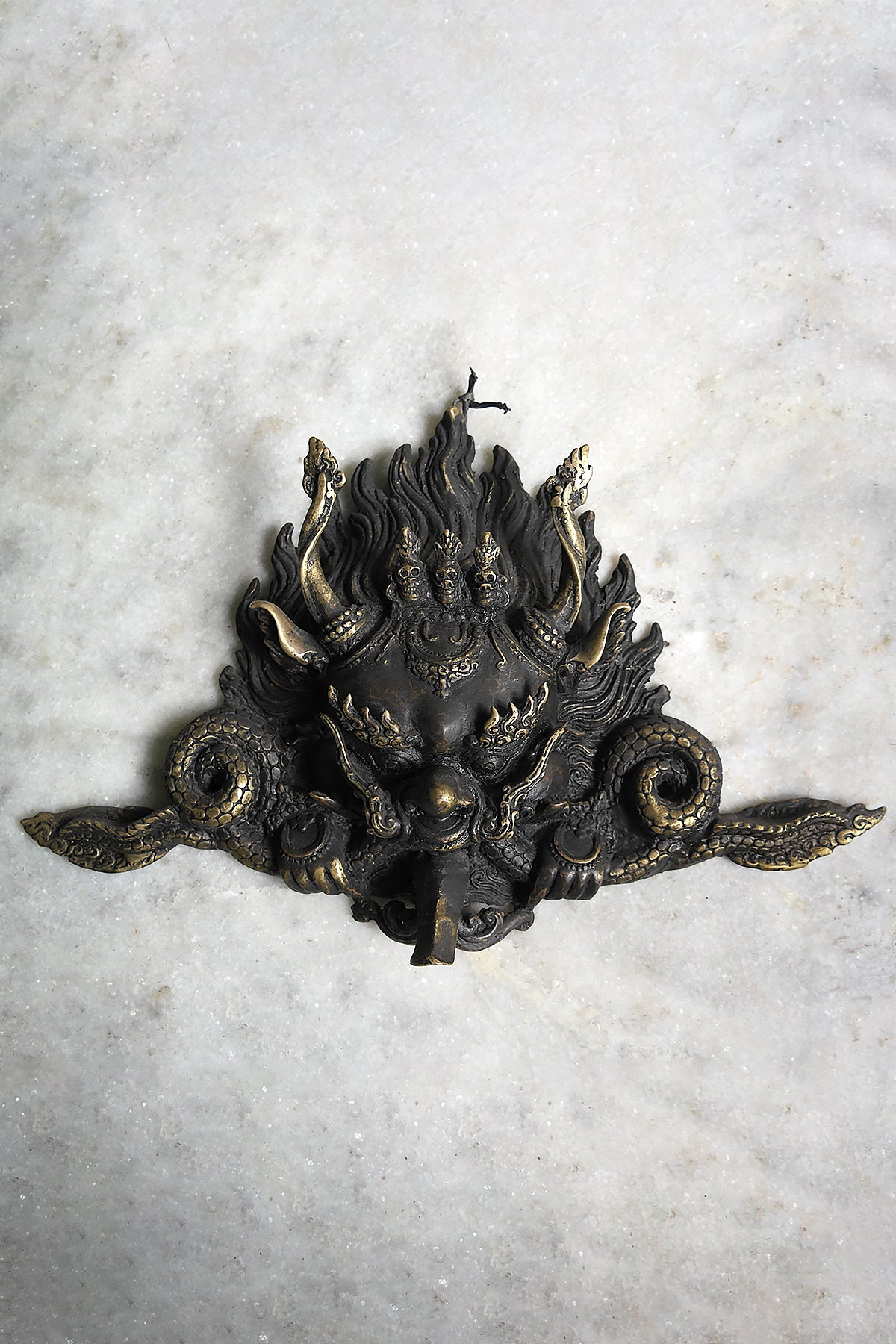 Handmade Tibetan Cheppu Wall Hanging Mask for home Decor, 11"