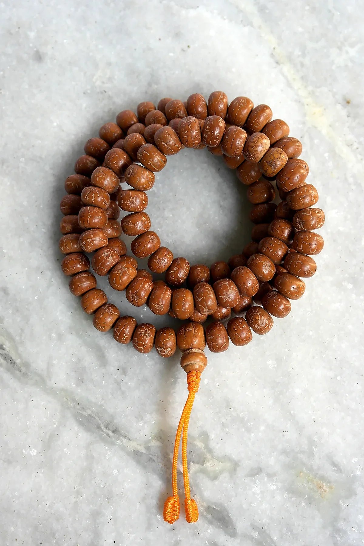 Natural Bodhi Beads Prayer Mala 12mm- Meditation Mala - Vajracrafts
