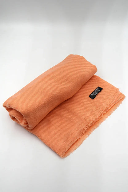 Pale Orange Pure Pashmina Shawls - Vajracrafts