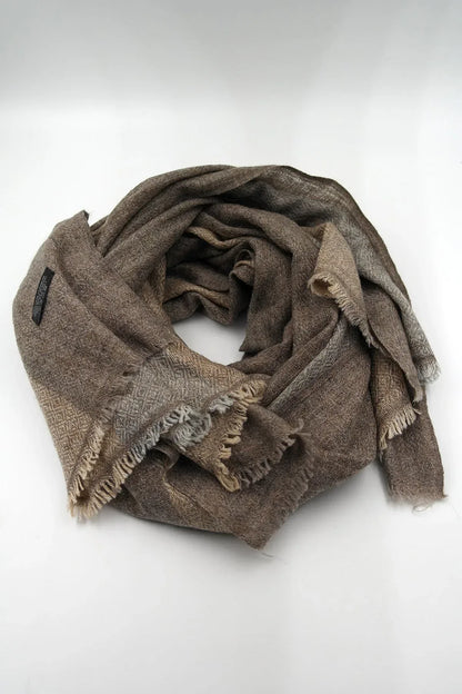Beige and Grey color Pashmina Shawls for Women - Vajracrafts