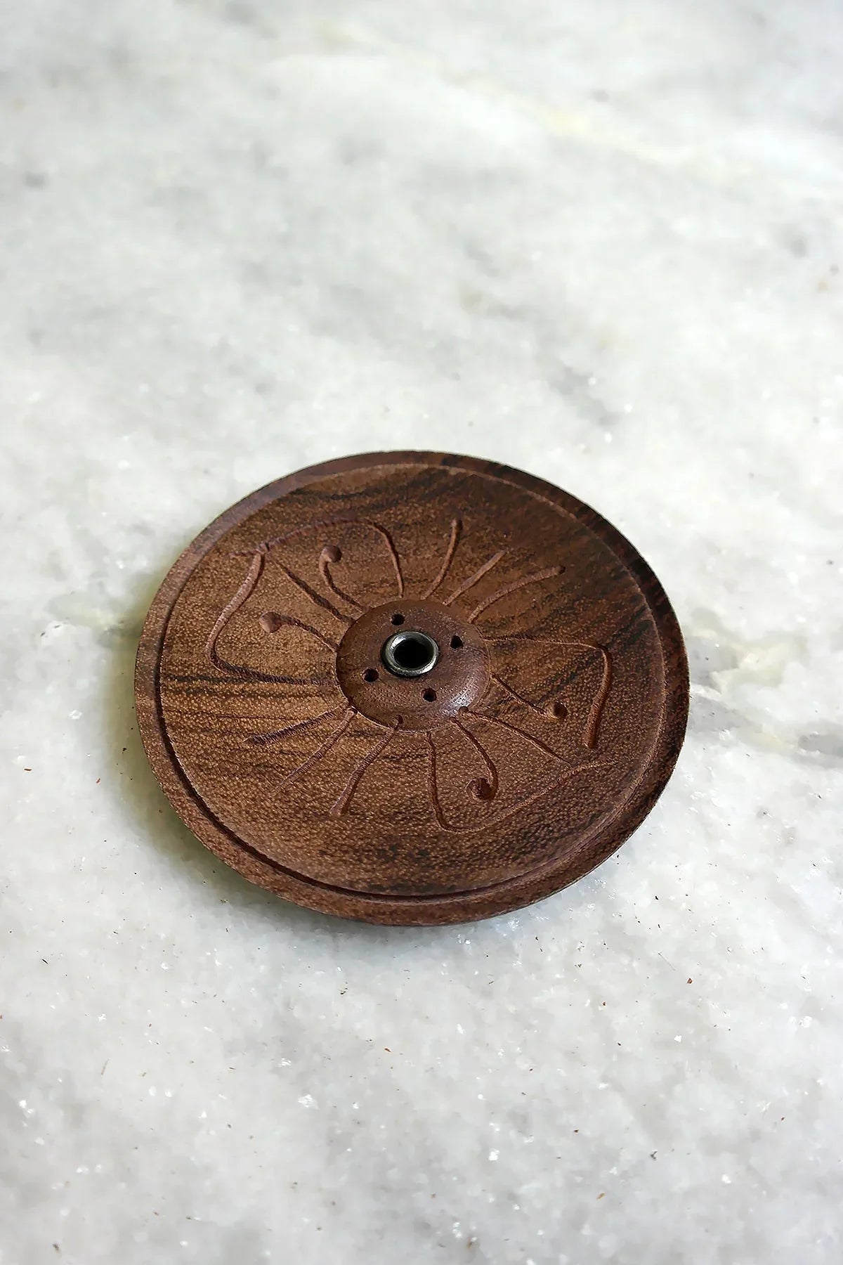 Two Petal design wooden Incense Burner - Vajracrafts