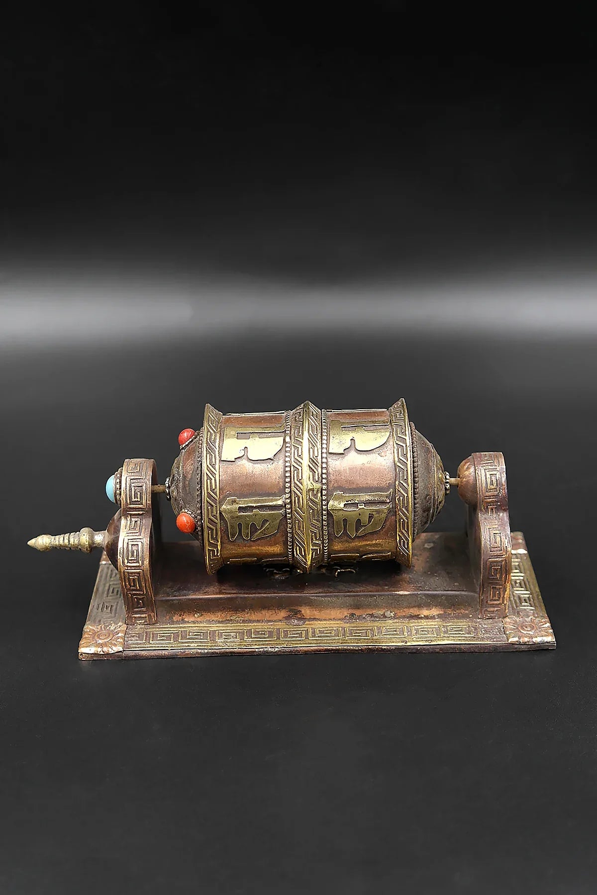 Om Mani Padme Hum Prayer Wheel with wall mount | Made in Nepal - Vajracrafts