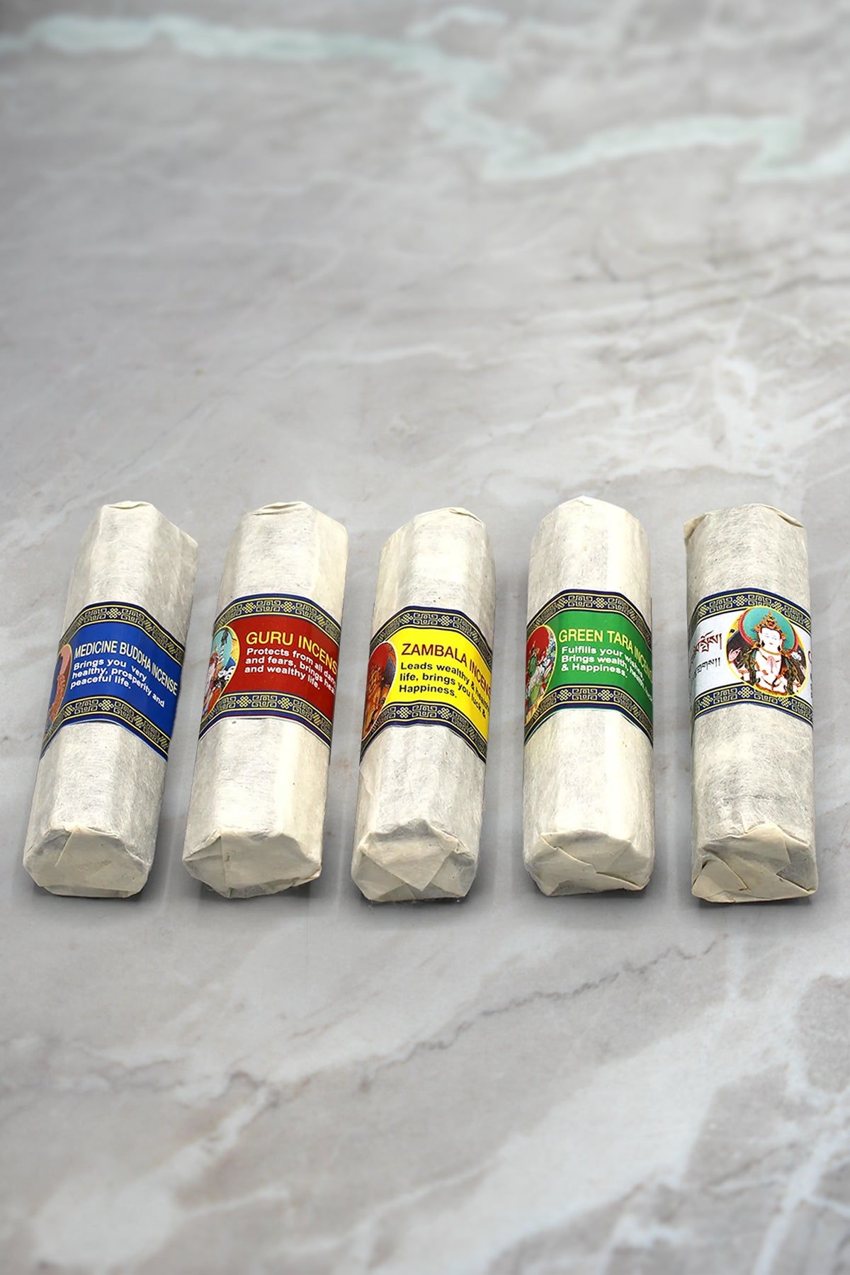 Set of 5 Mini Tibetan Deities Incense Gift Pack