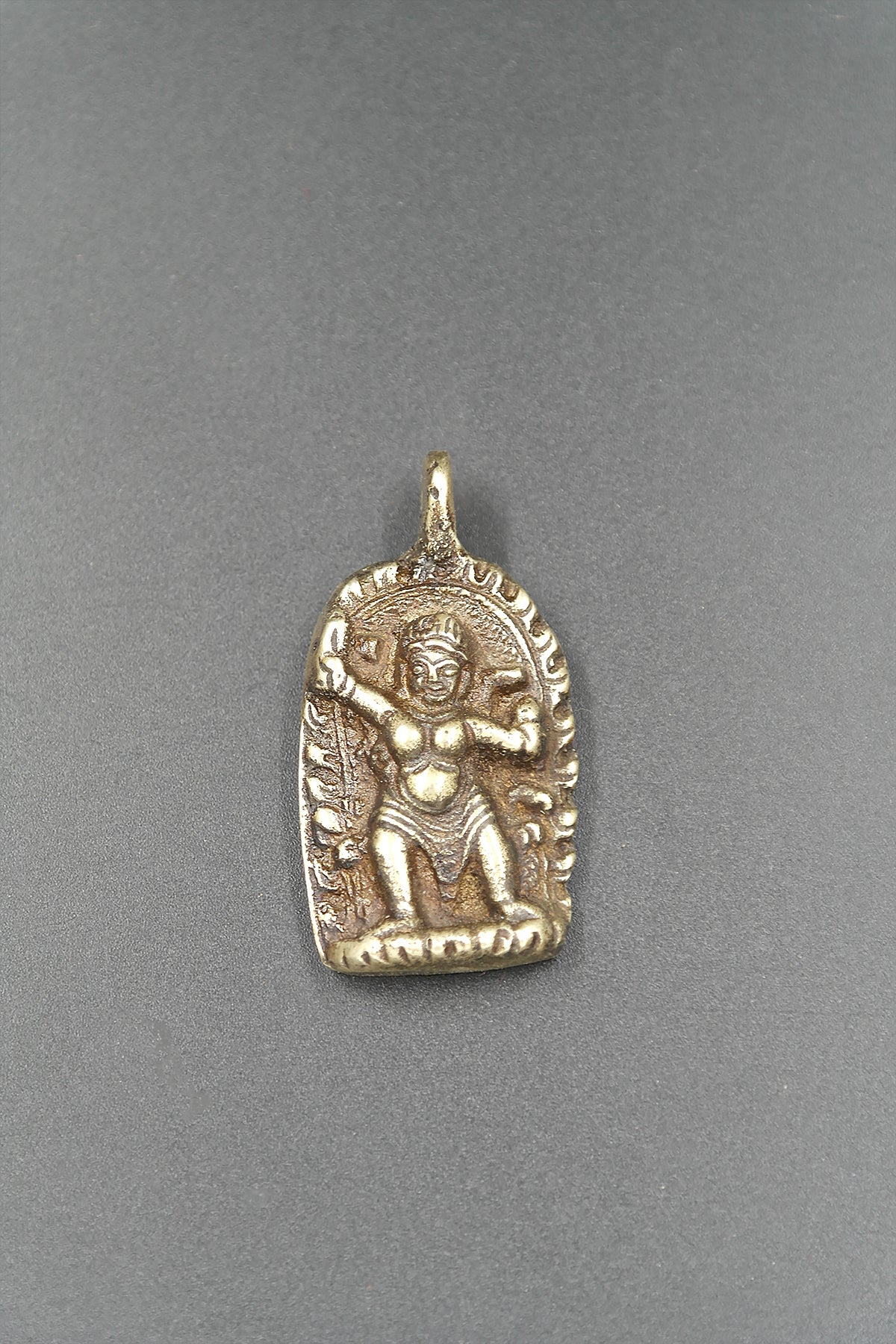 Kaal Bhairav Brass Pendant | The Fierce Lord of Time & Supreme Protector
