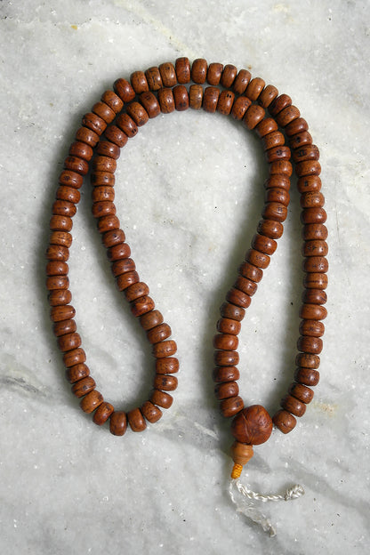 Natural Bodhi Seed Mala,108 Phoenix eye Buddha Chitta Beads Prayer Japa Mala