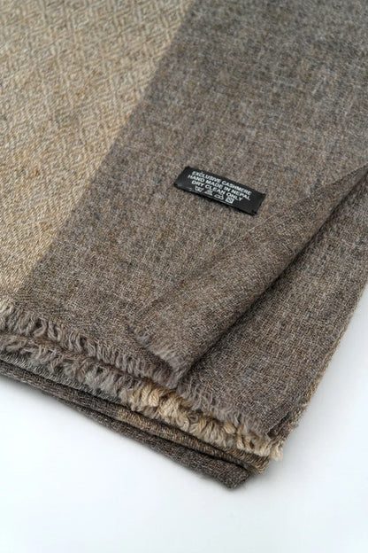 Beige and Grey color Pashmina Shawls for Women - Vajracrafts