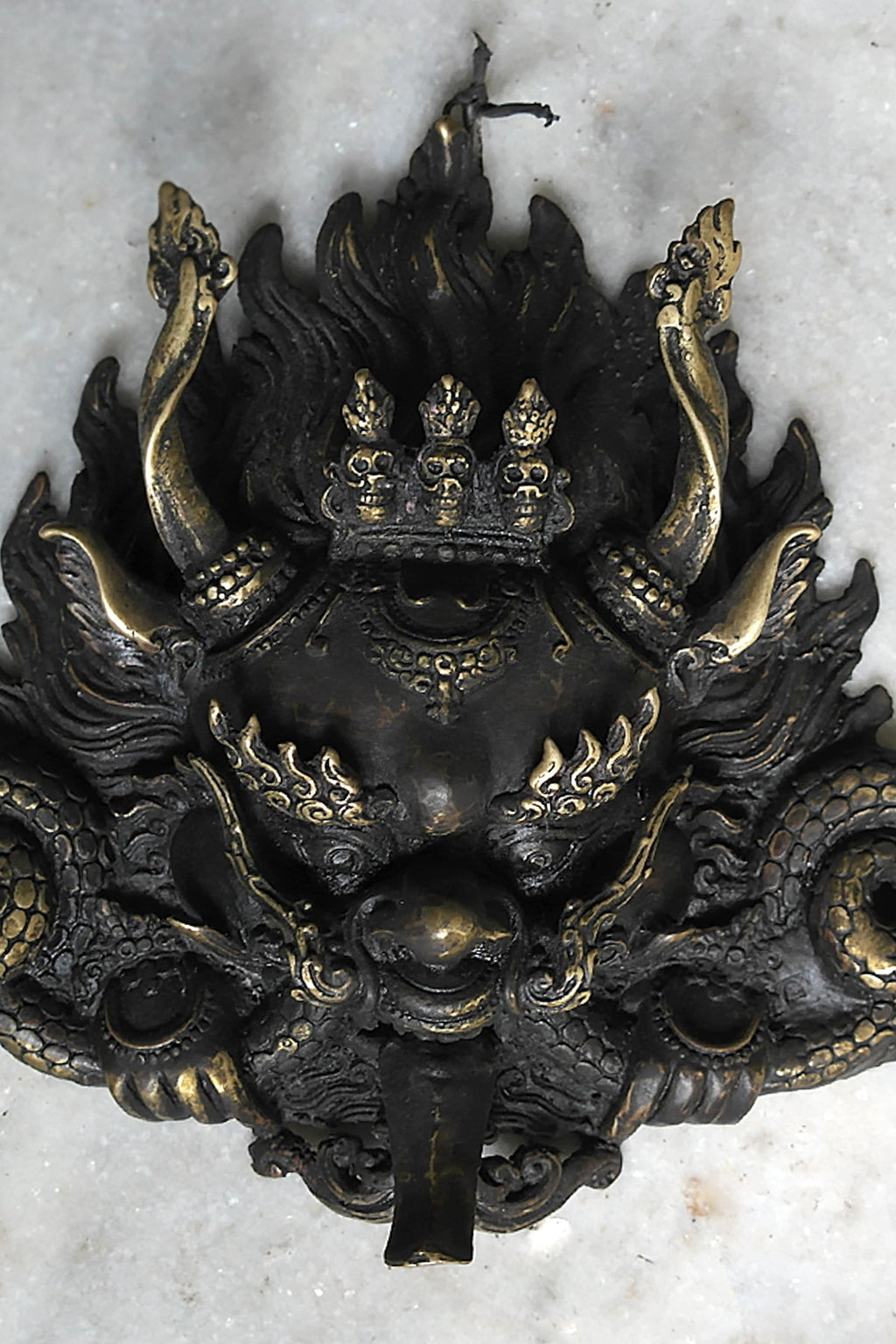 Handmade Tibetan Cheppu Wall Hanging Mask 11"