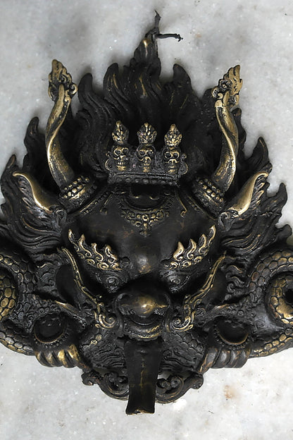 Handmade Tibetan Cheppu Wall Hanging Mask 11"