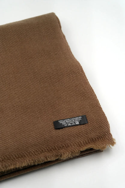 Brown Color Pure Pashmina Shawl - Vajracrafts