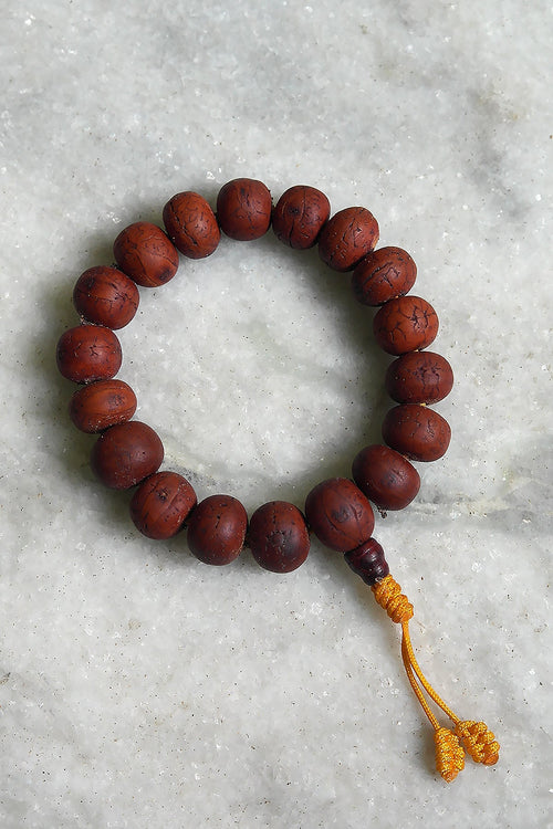 12mm Phoenix Eye Nepalese Bodhi Seed Mala, Buddha Chita Bracelet