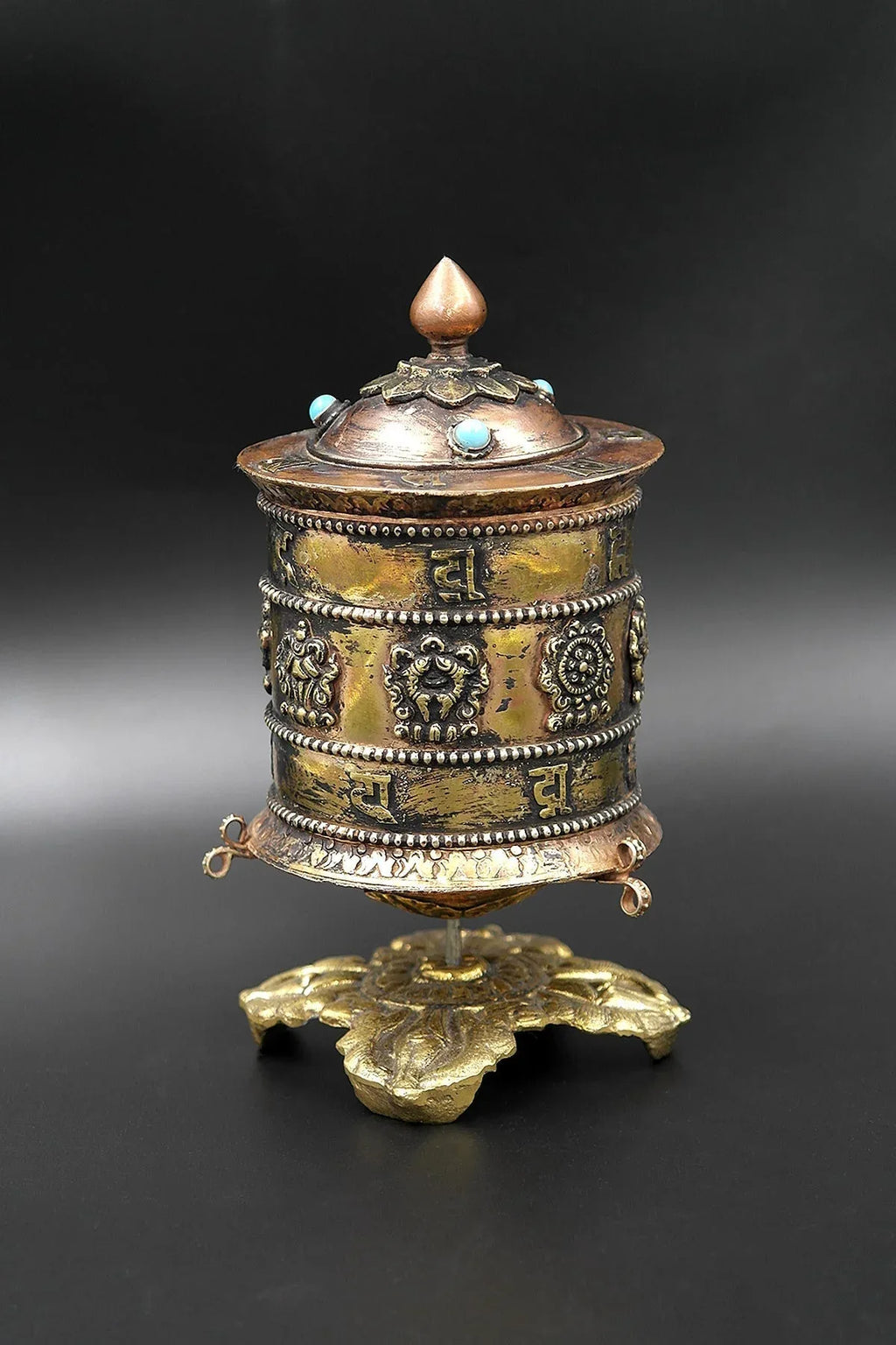 Om Mane peme hum table top Tibetan Prayer Wheel - Vajracrafts