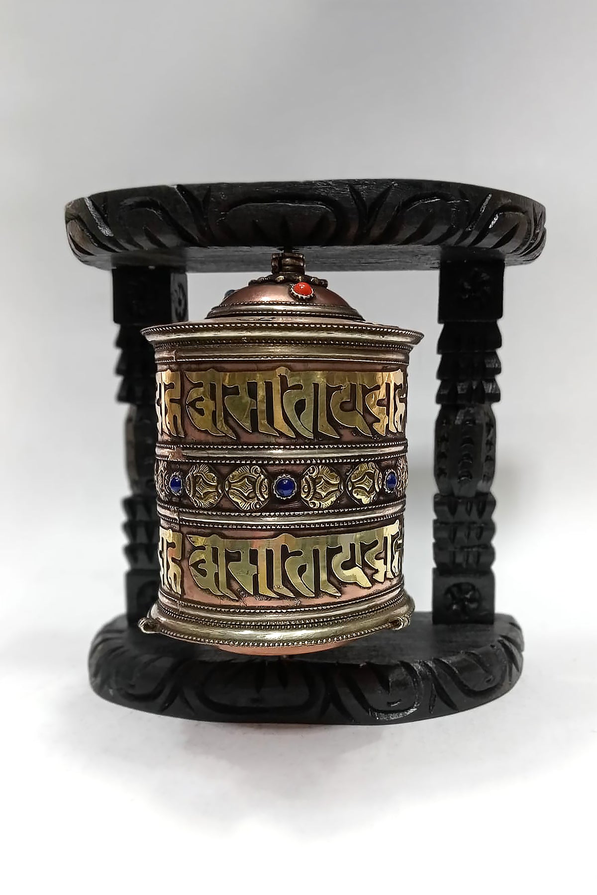 Tibetan mantra in copper Prayer Wheel