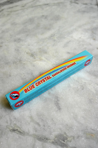 Blue Crystal Sandalwood Incense Sticks - Vajracrafts