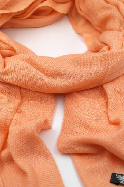 Pale Orange Pure Pashmina Shawls - Vajracrafts