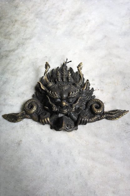 Handmade Tibetan Cheppu Wall Hanging Mask 11"