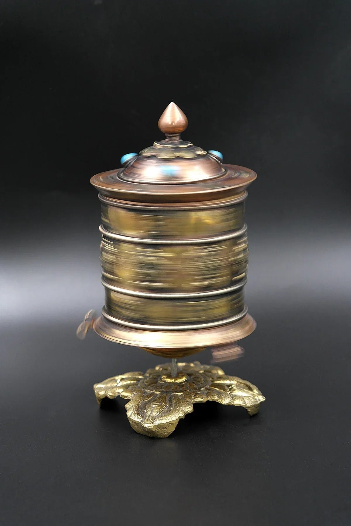 Om Mane peme hum table top Tibetan Prayer Wheel - Vajracrafts