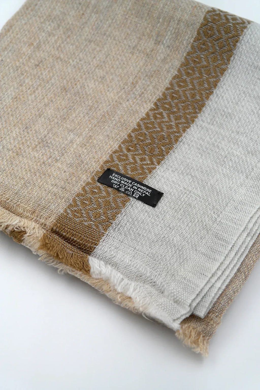 Dobby Tape Border in Pashmina Shawl - Vajracrafts