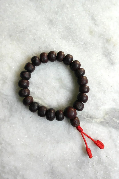 Dark Bodhi Seed Wrist Mala, 12mm - Your Journey to Mindful Fulfillment - Vajracrafts