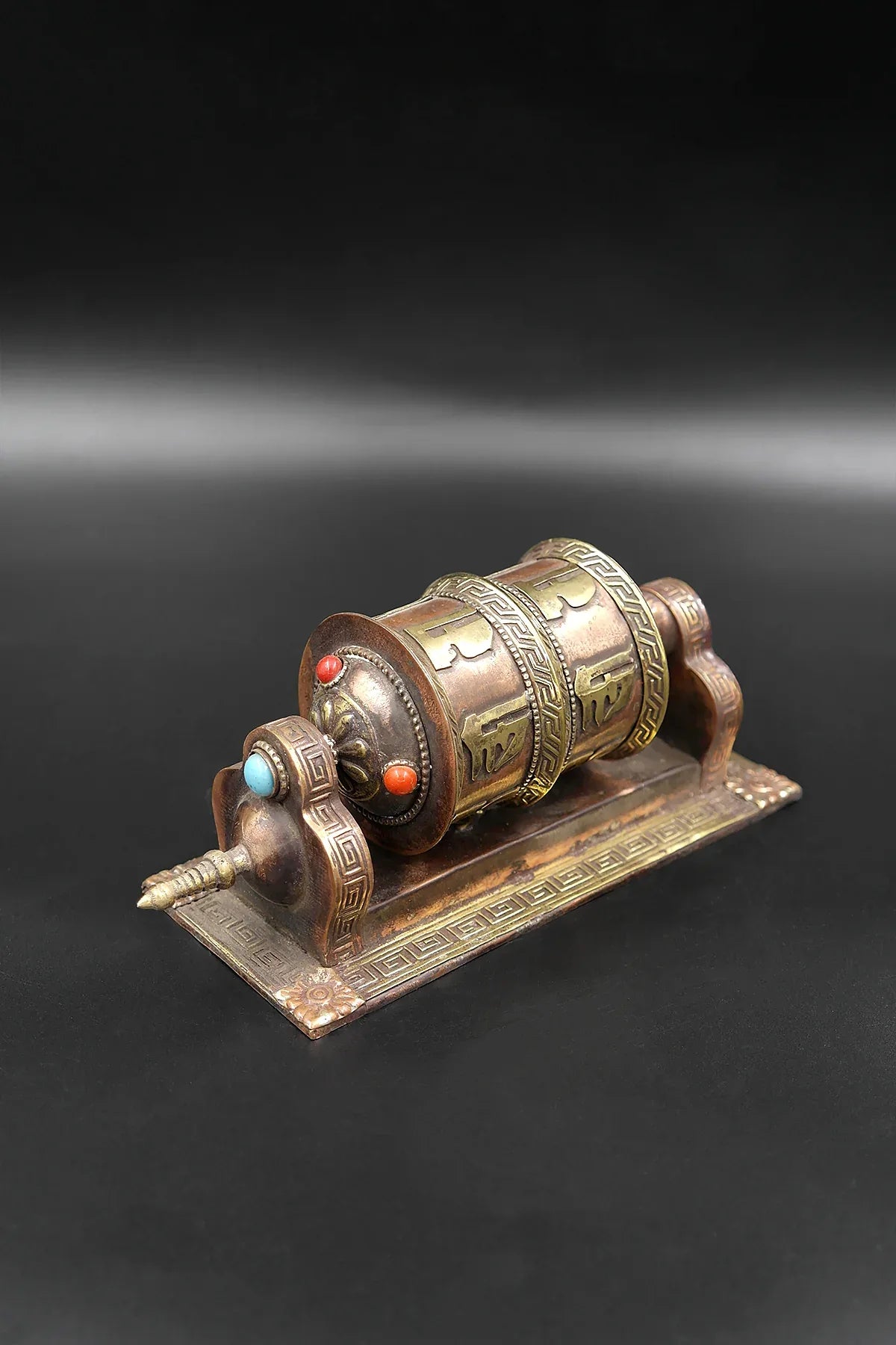 Om Mani Padme Hum Prayer Wheel with wall mount | Made in Nepal - Vajracrafts