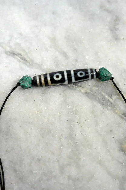 Beautiful Tibetan 4 Eyes Agate Dzi Beads Amulet for Spiritual Empowerment - Vajracrafts